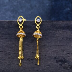 Ladies 916 Gold Jummar Traditional Earrings -LJE123