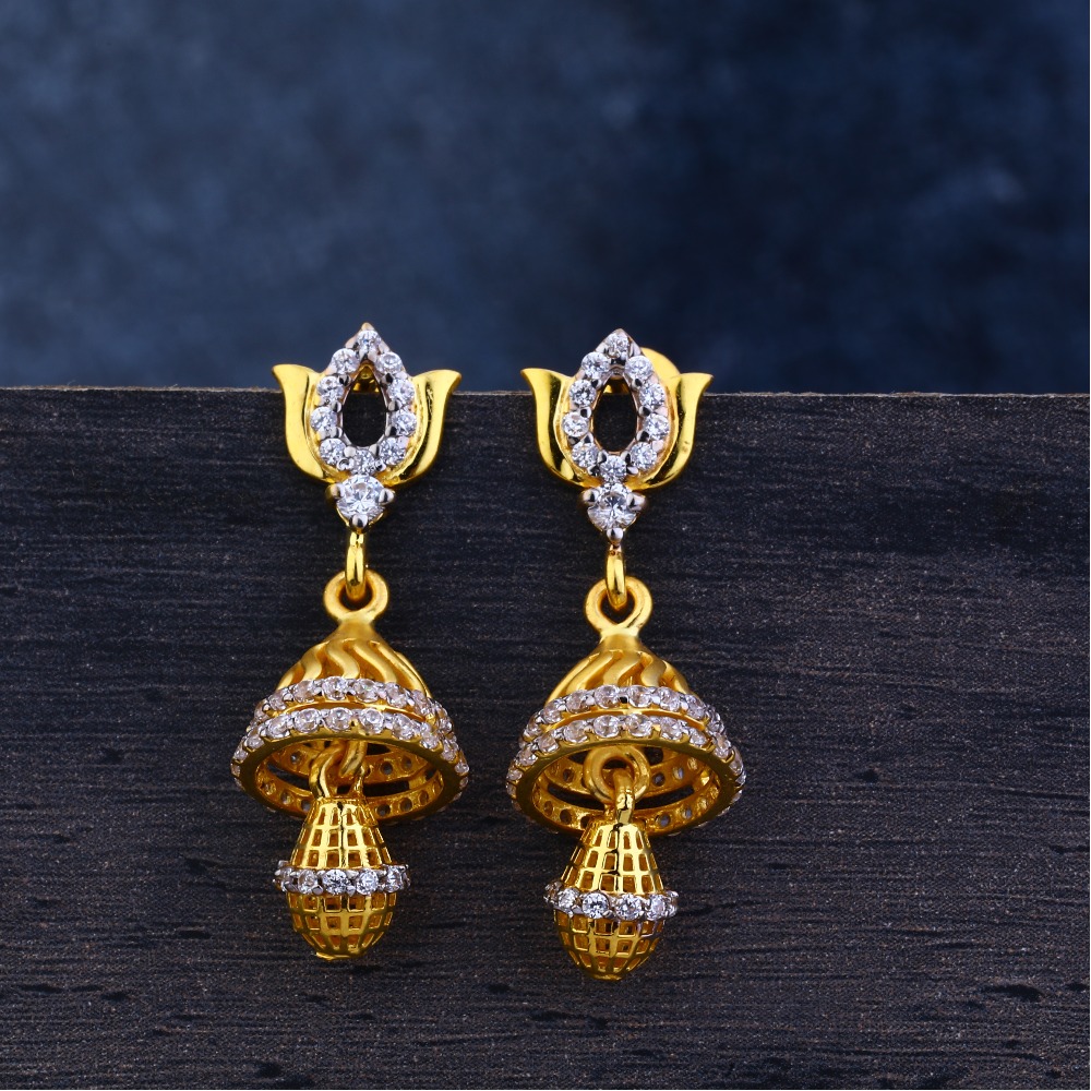 Ladies 916 Gold Jummar Earrings -LJE119