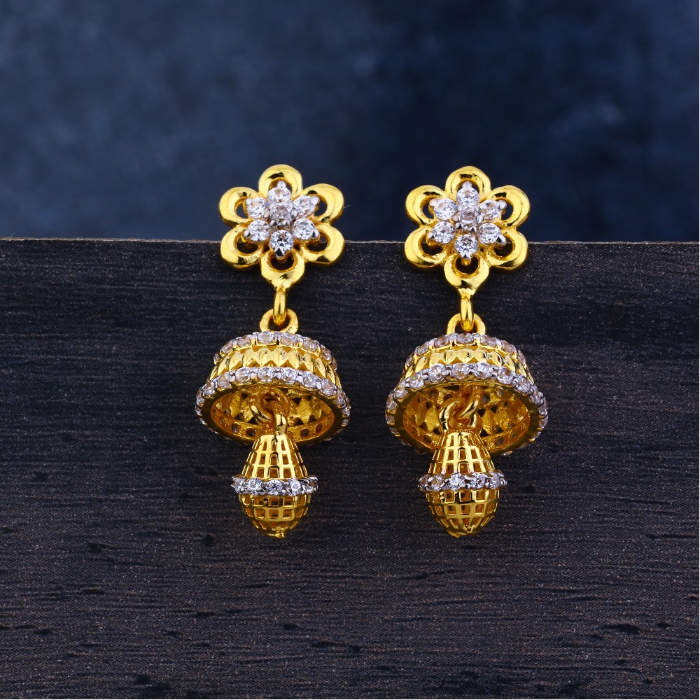 Ladies 916 Gold Jummar Earrings -LJE117