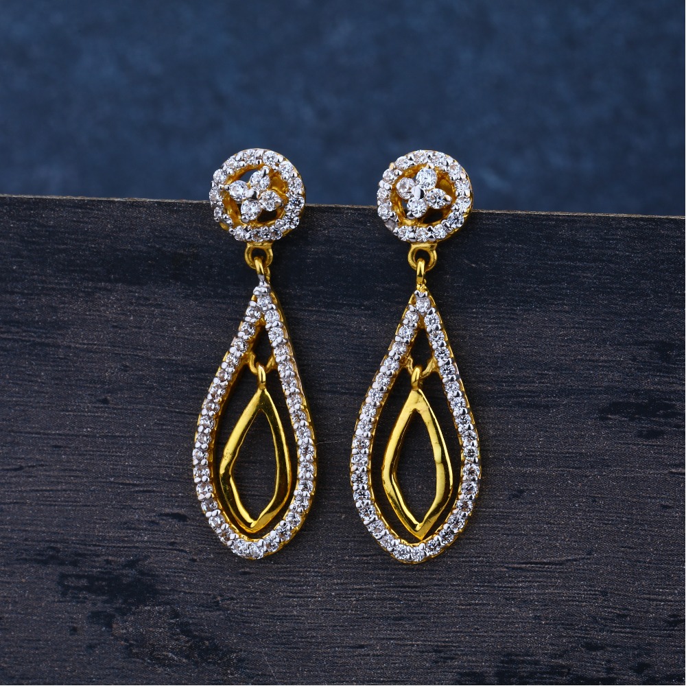 Ladies 916 Gold Jummar Fancy Earrings-LJE100