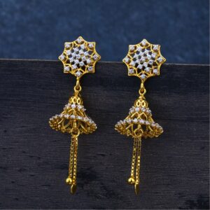 Ladies 22K Gold Latkan Fancy Earrings -LJE98