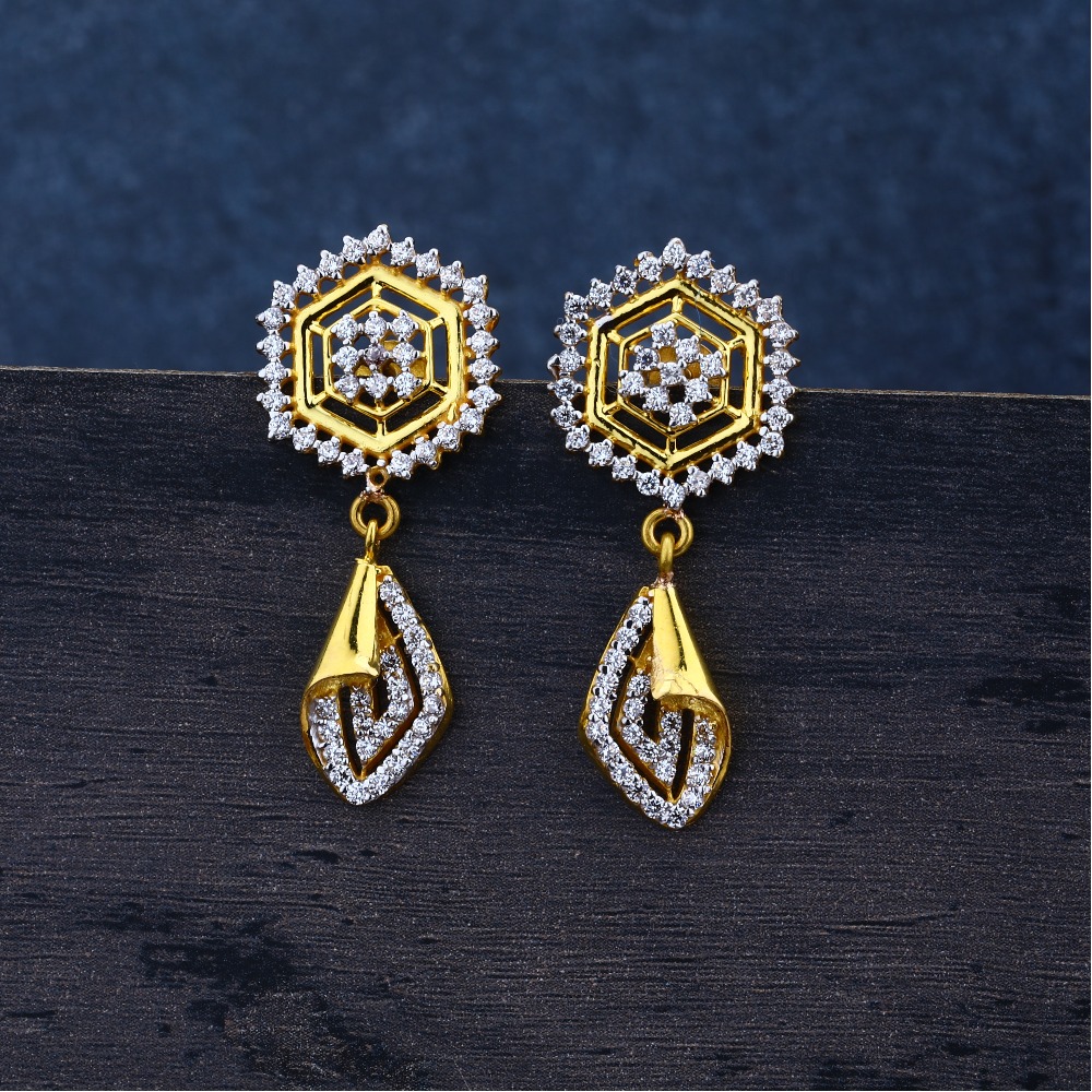 Ladies 22K Gold Casting Jummar Earrings -LJE88