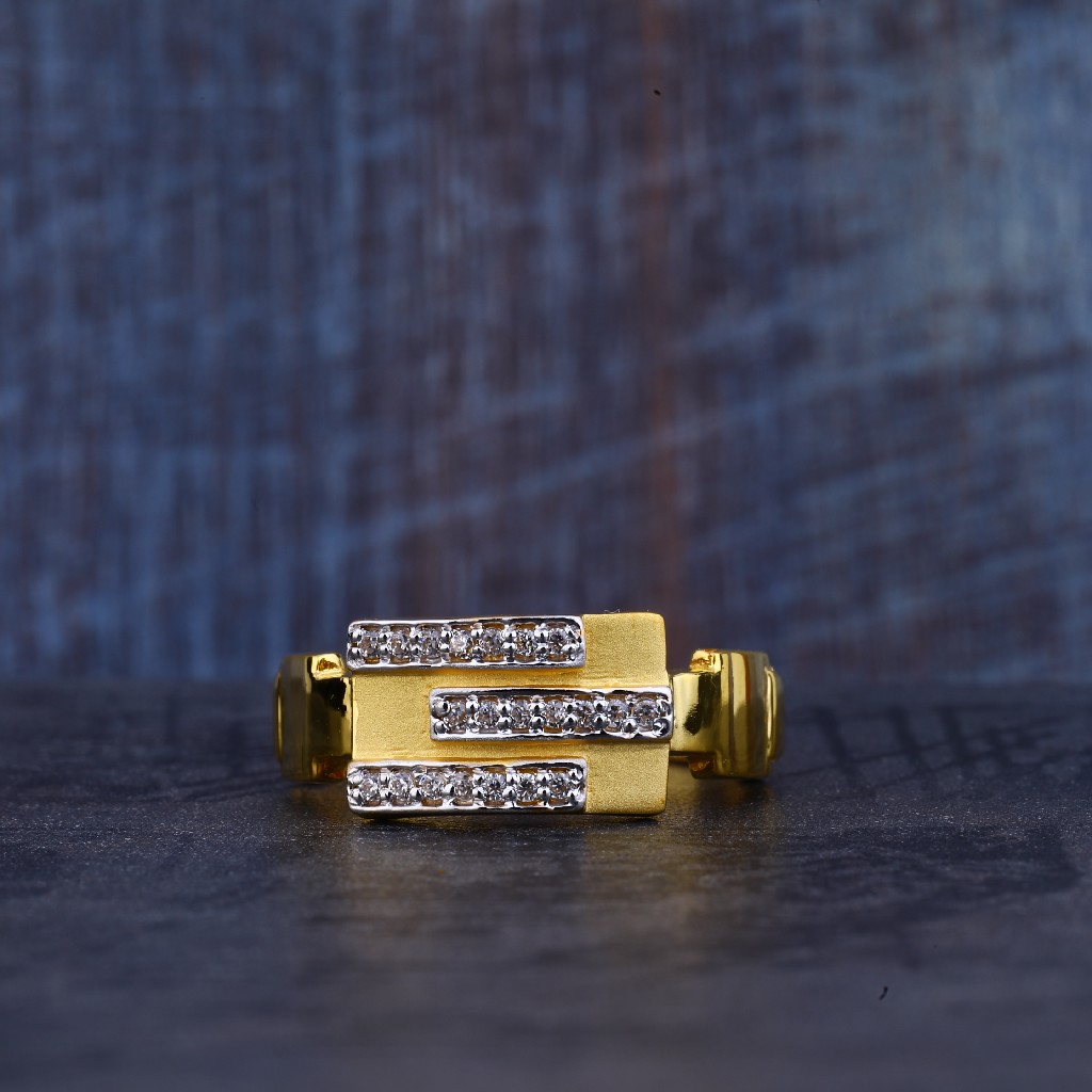 Mens Designer Gold 22K Ring-MR351 - Image 2