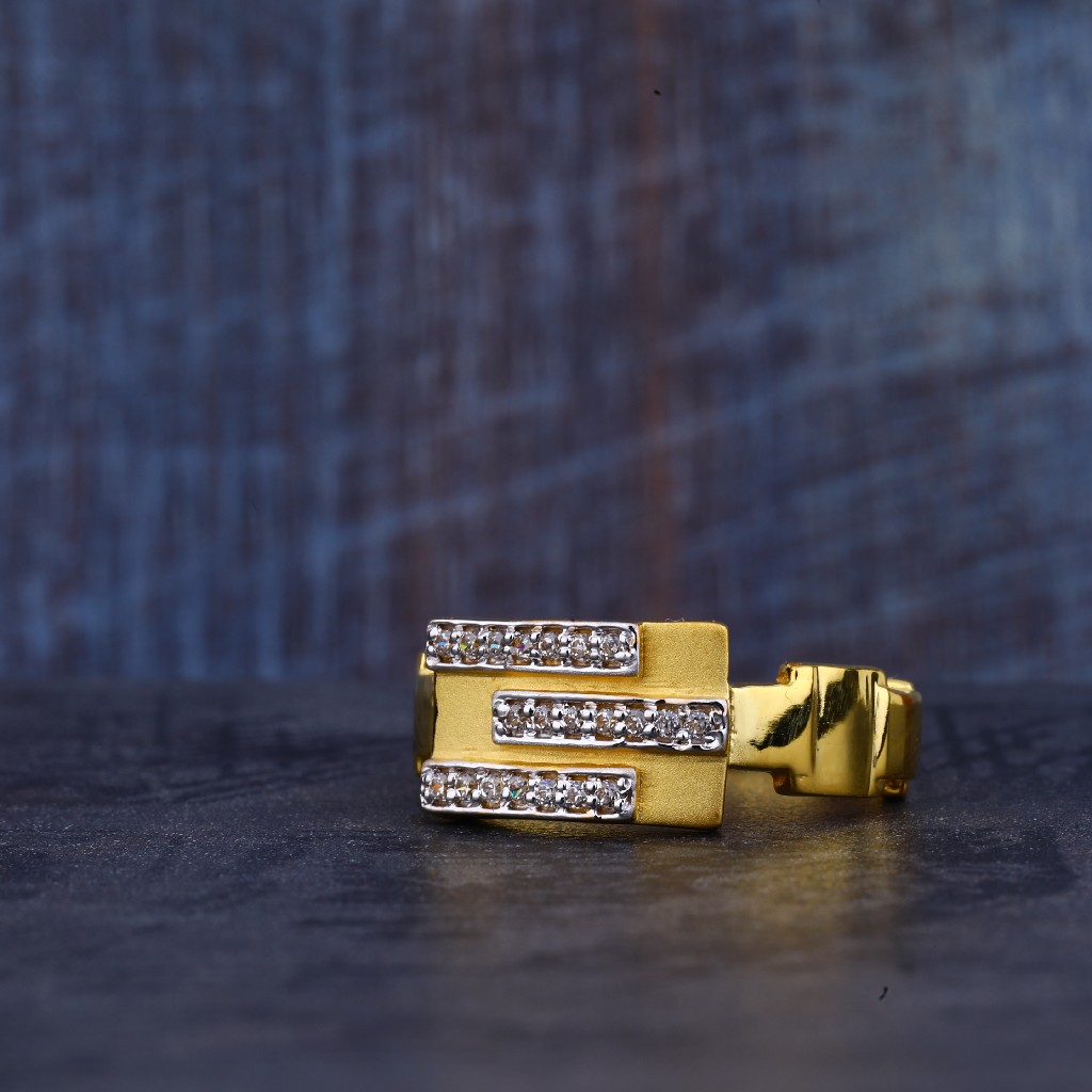 Mens Designer Gold 22K Ring-MR351
