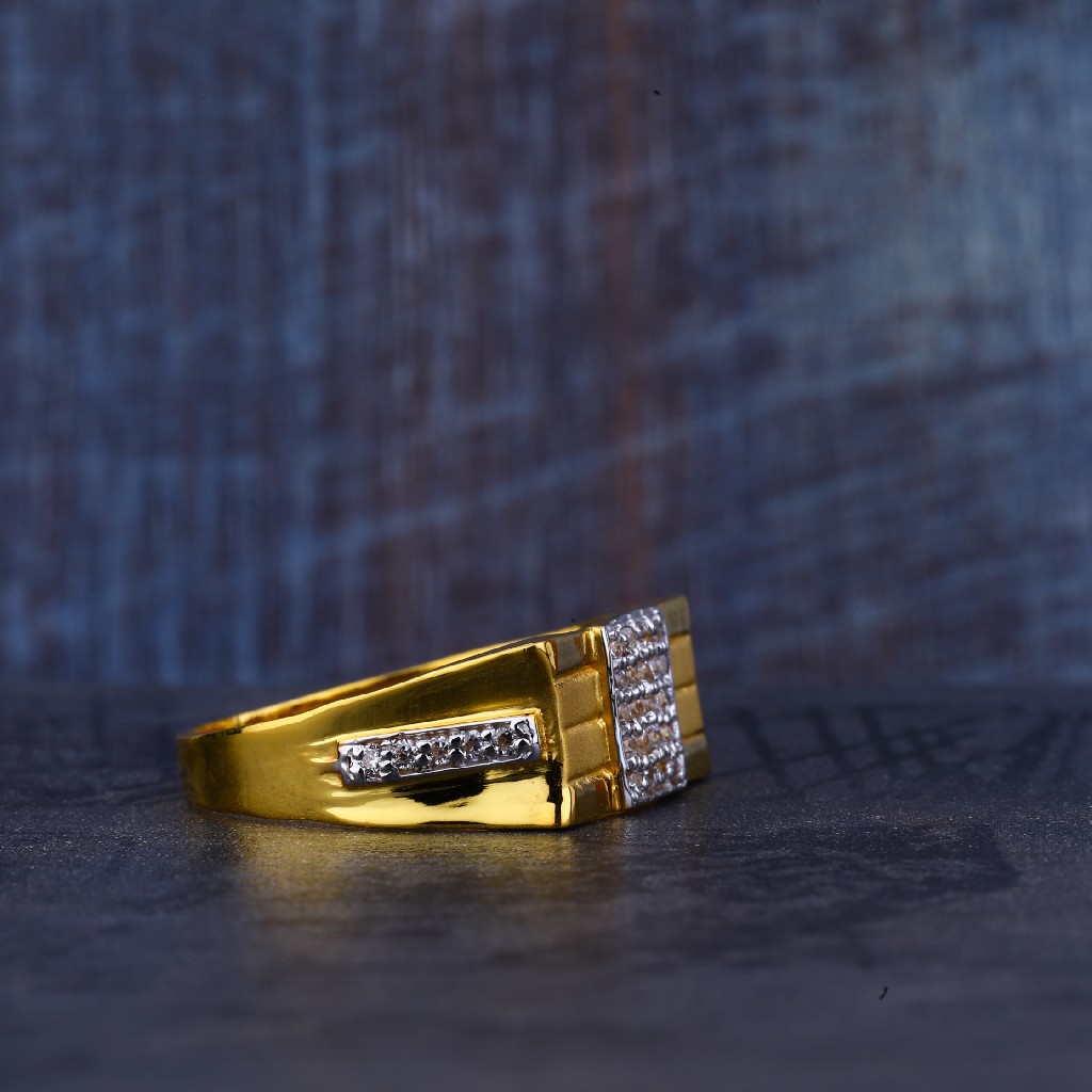 Mens Fancy Gold Ring-MR338 - Image 3