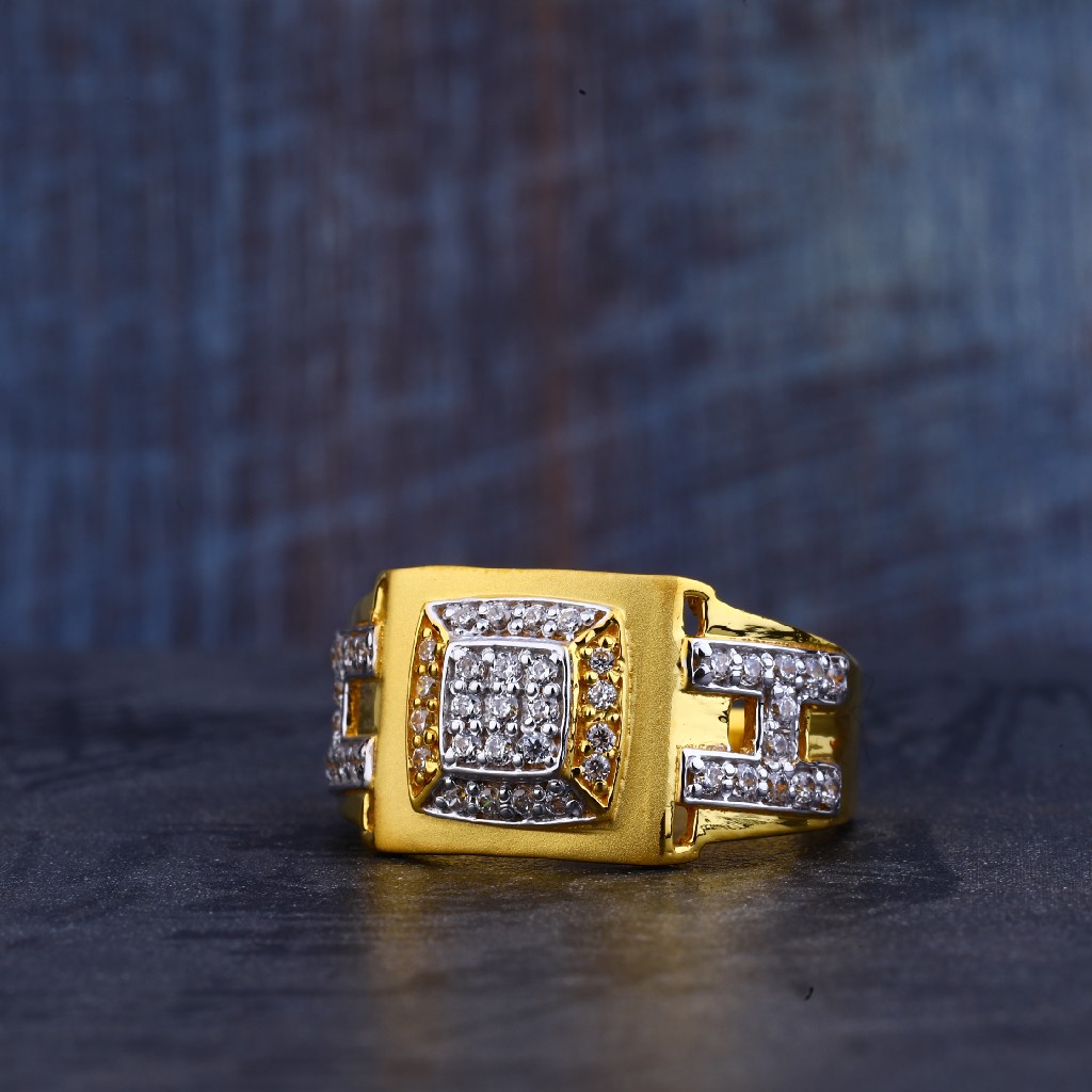 Mens Fancy Gold Ring-MR337