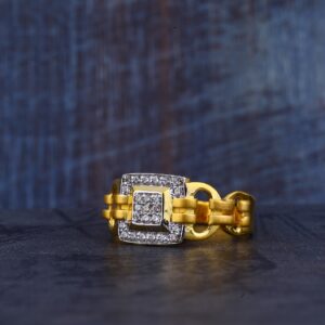 Mens Gold Cz 916 Ring-MR334