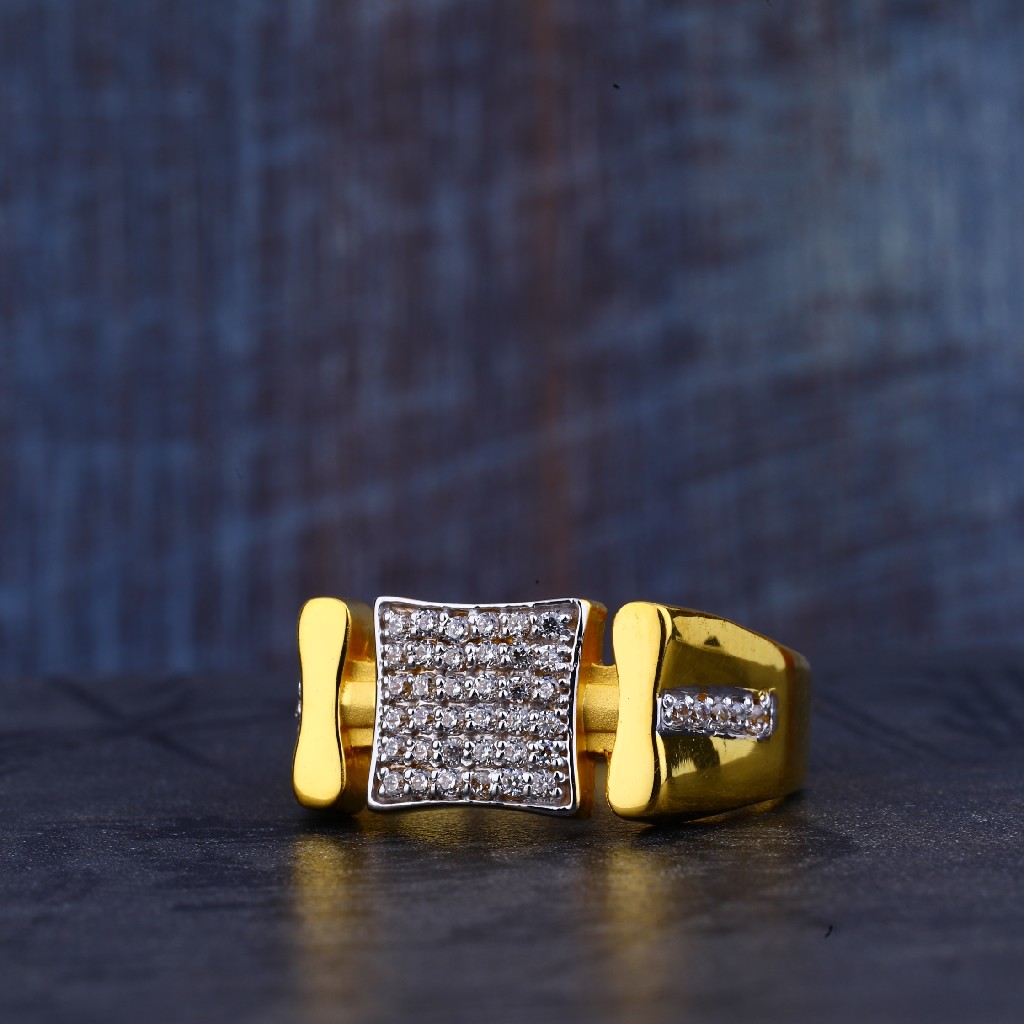 Mens Gold Cz Ring-MR330