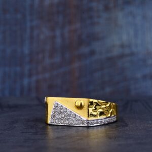 22K Mens Gold Ring-MR324