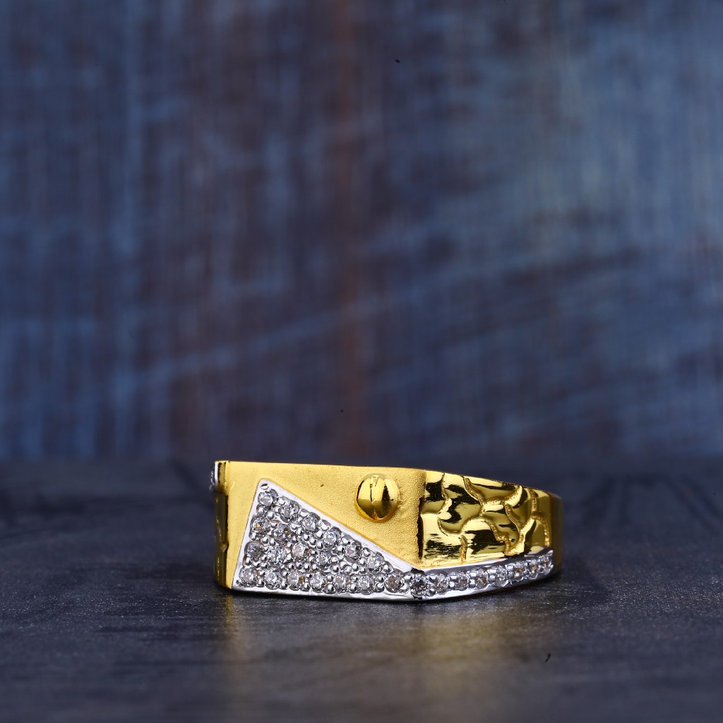 22K Mens Gold Ring-MR324
