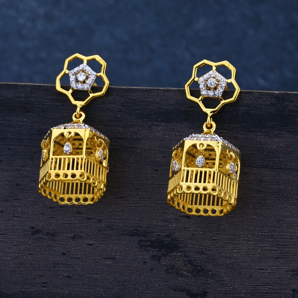 Ladies jummar Earrings Classic 22K -LJE57