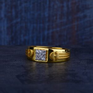 Mens Cz Gold Ring-MR303