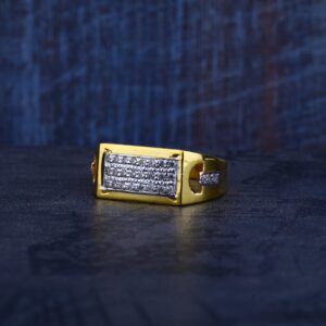 Mens Cz Gold Ring-MR294