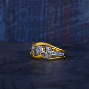 Mens 916 Gold Cz Ring-MR291
