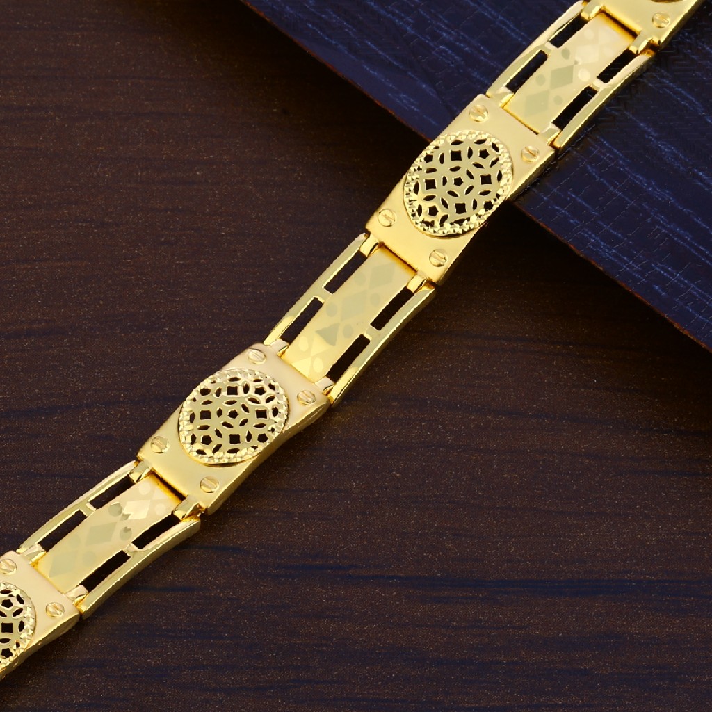 916 Gold Mens Bracelet-MPB142 - Image 2