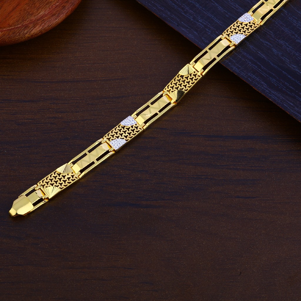 Mens Plain Casting Gold Bracelet-MPB132