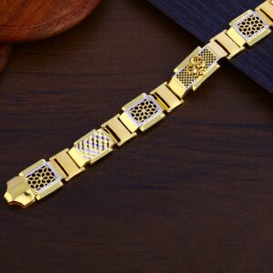 Mens Gold Bracelet-MPB130