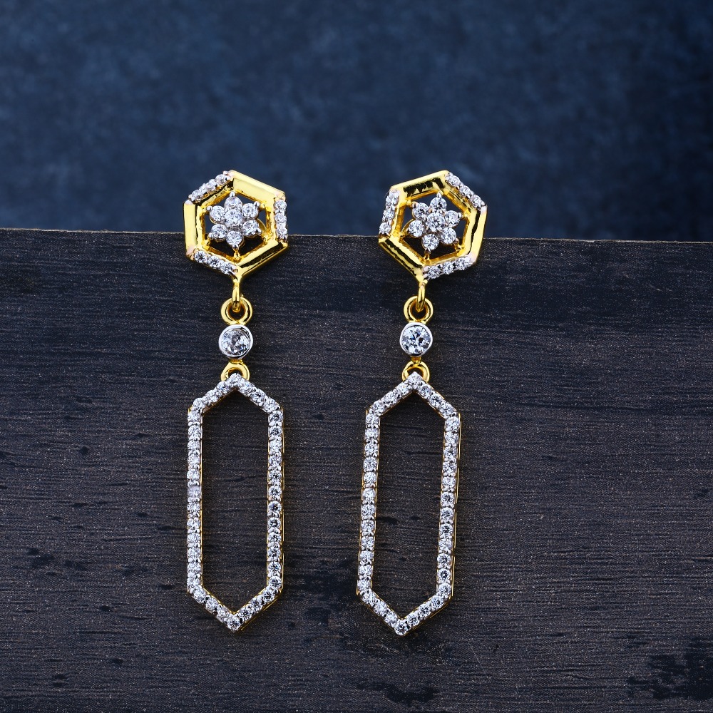 Ladies Jummar 22K Modern Earrings- LJE24