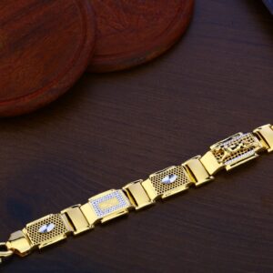 Mens Gold Bracelet-MPB110
