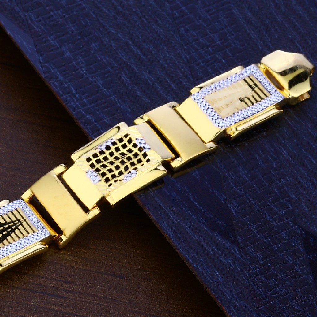 Mens Gold 916 Bracelet-MPB103 - Image 3