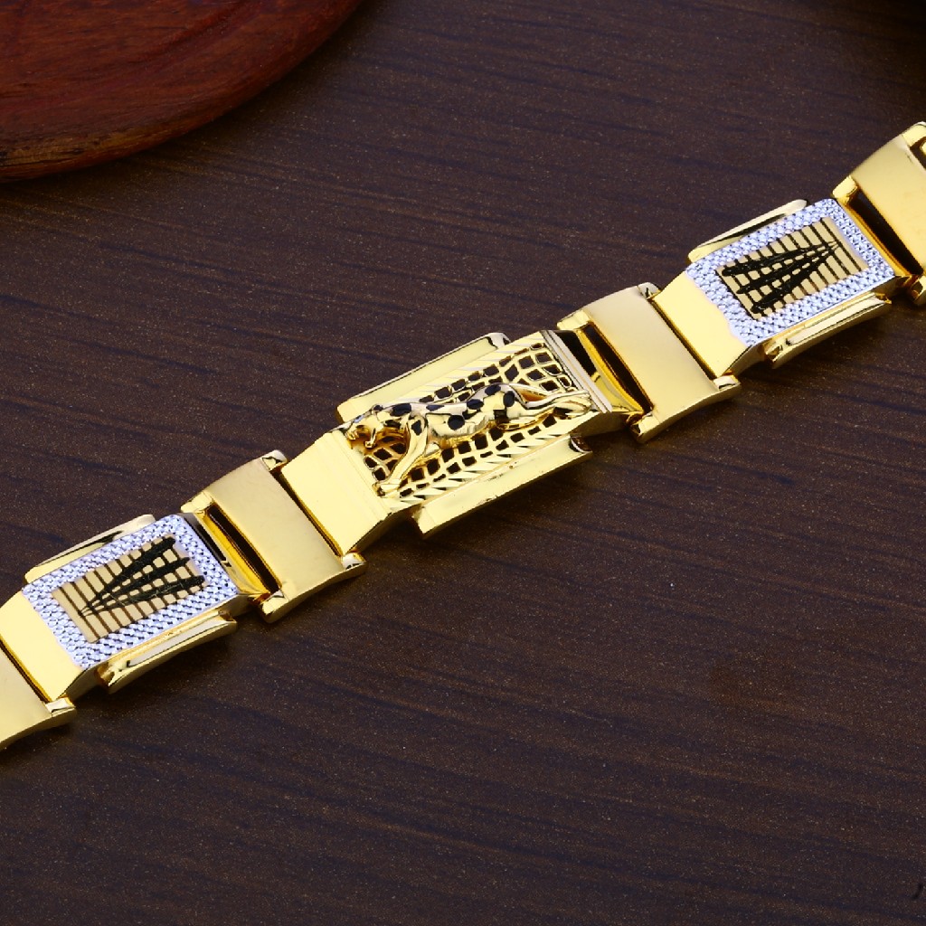 Mens Gold 916 Bracelet-MPB103 - Image 2