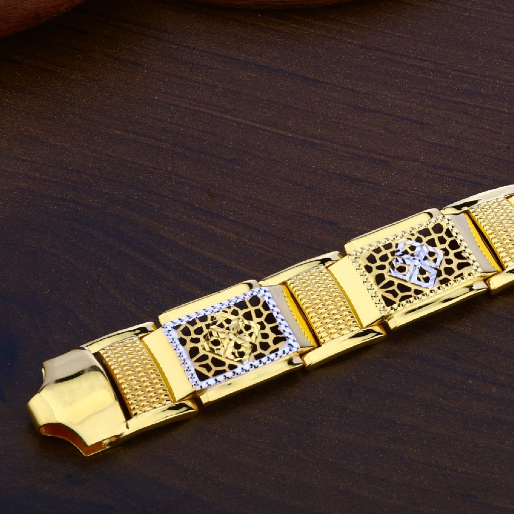 Mens Gold Bracelet-MPB98 - Image 3