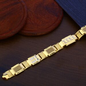 Mens Plain Gold Bracelet-MPB94