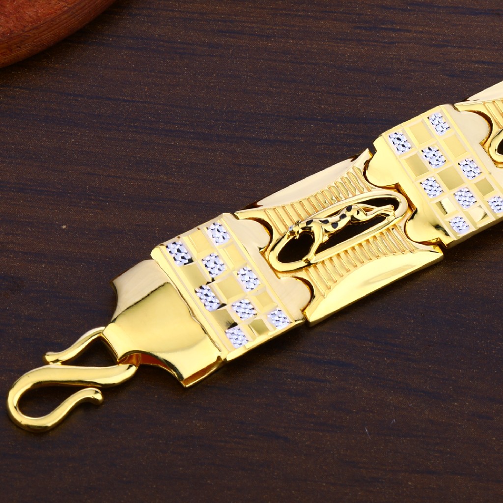 Mens Jaguar Gold Plain Bracelet-MPB86 - Image 3