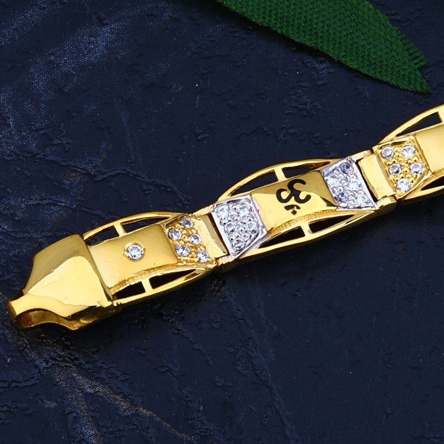 Mens Gold Bracelet-MCB58 - Image 3