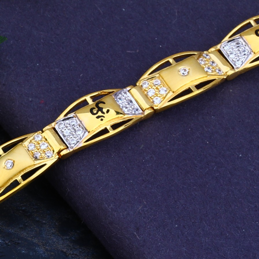Mens Gold Bracelet-MCB58 - Image 2