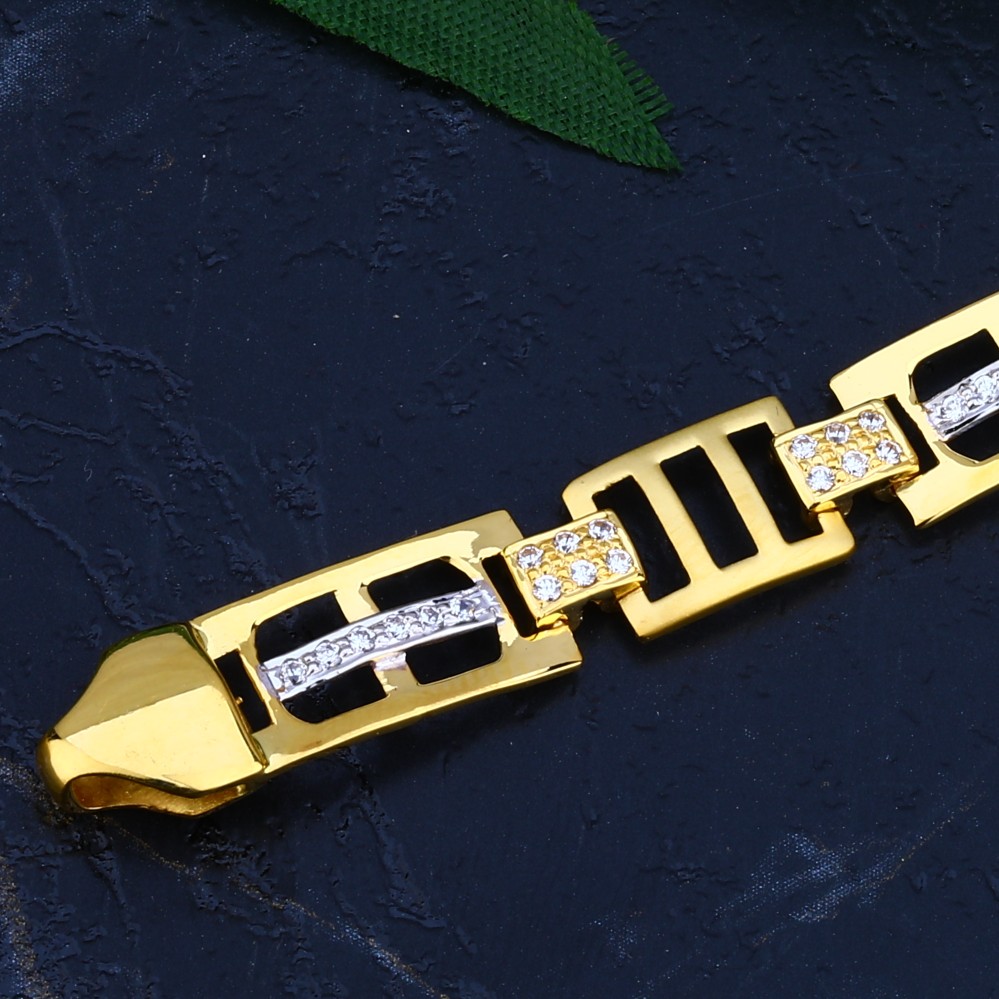 Mens Gold Bracelet-MCB56 - Image 3