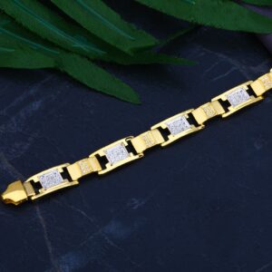 Mens Gold 916 Bracelet-MCB51