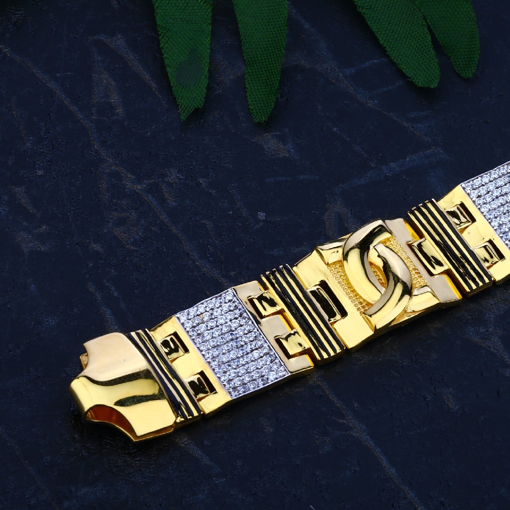 Mens Gold Bracelet-MCB47 - Image 3