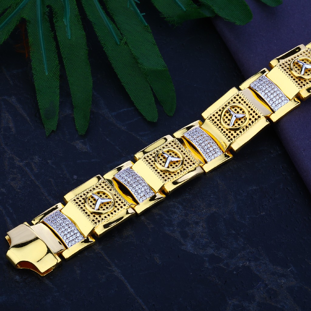 Mens Gold Bracelet-MCB38