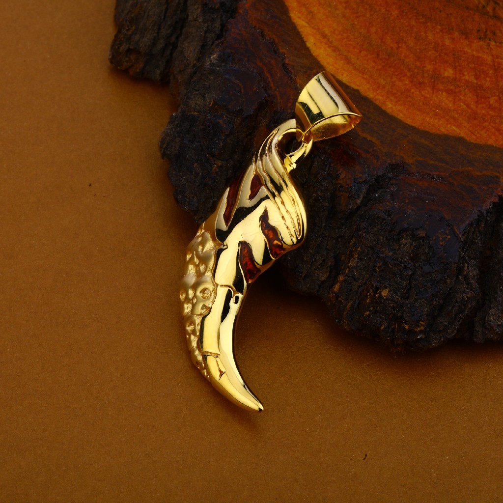 Nakh Hollow Gold Pendant-HLP106