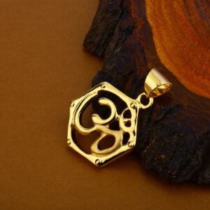 Om Gold Hollow Pendant-HLP105