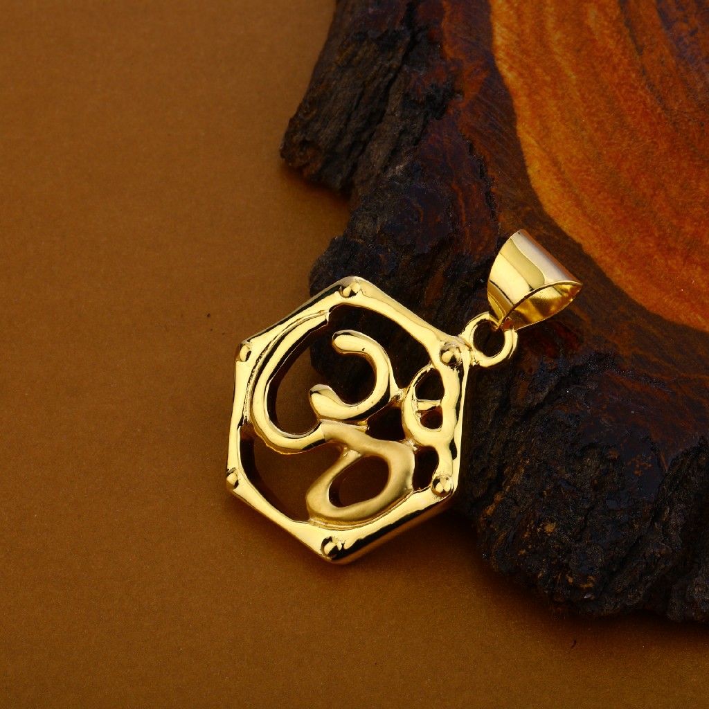 Om Gold Hollow Pendant-HLP105