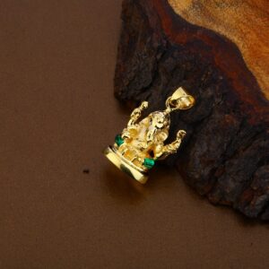 Ganapti Gold Hollow Pendant-HLP100