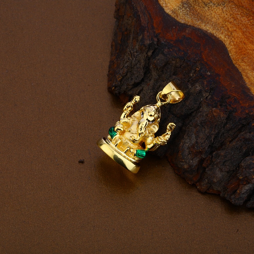 Ganapti Gold Hollow Pendant-HLP100