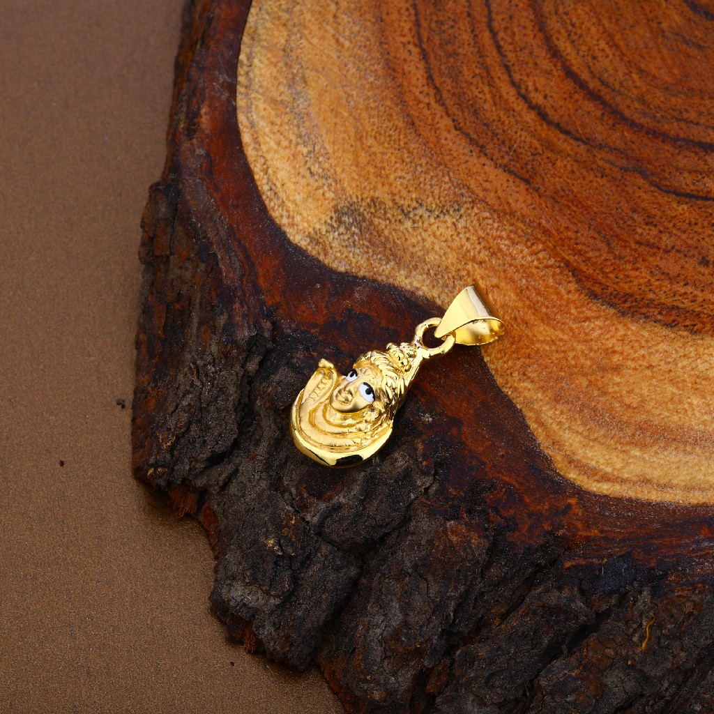 Shivji Gold Hollow Pendant-HLP92