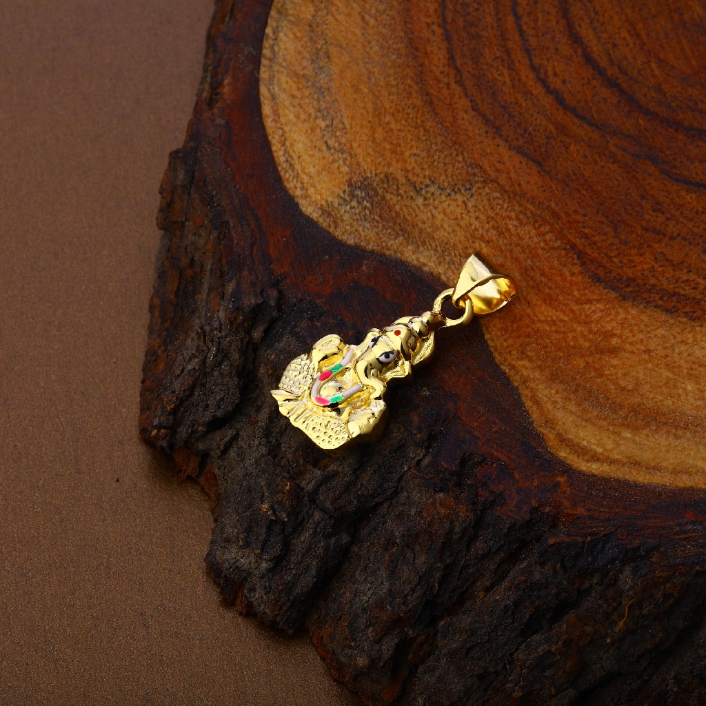 God Ganpati Hollow Mens Pendant-HLP83