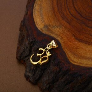 Om Gold Hollow Pendant-HLP79