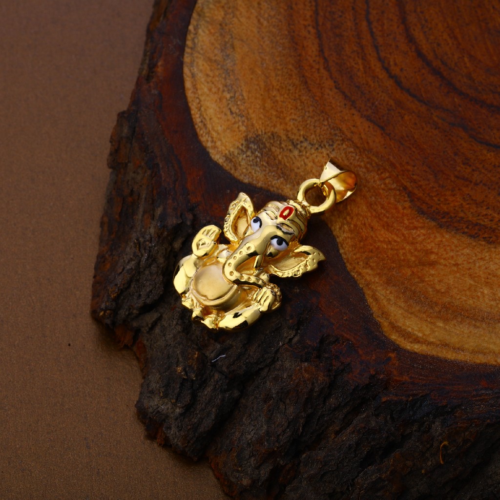 Gold Ganpati Pendant-HLP78