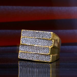 Mens Designer Gold Ring-MHR47