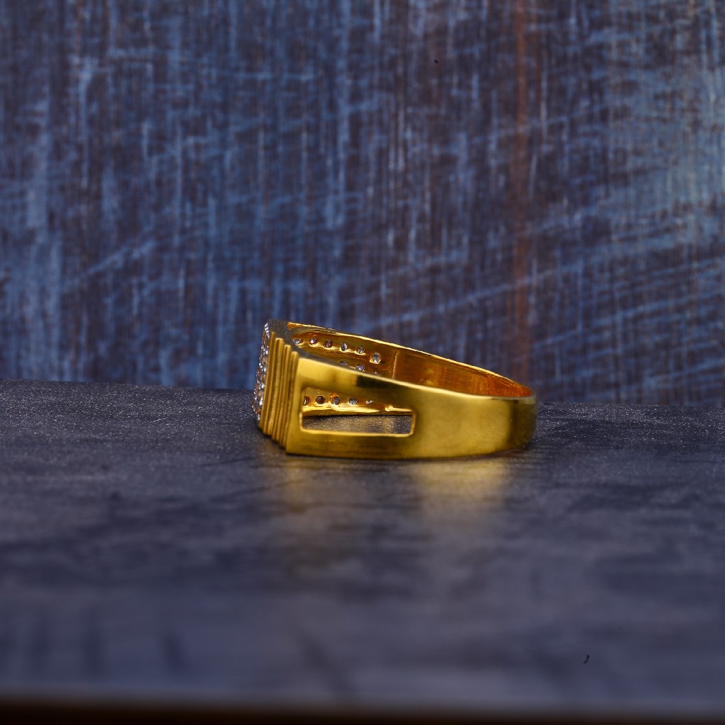 Mens Gold Ring-MR272 - Image 2