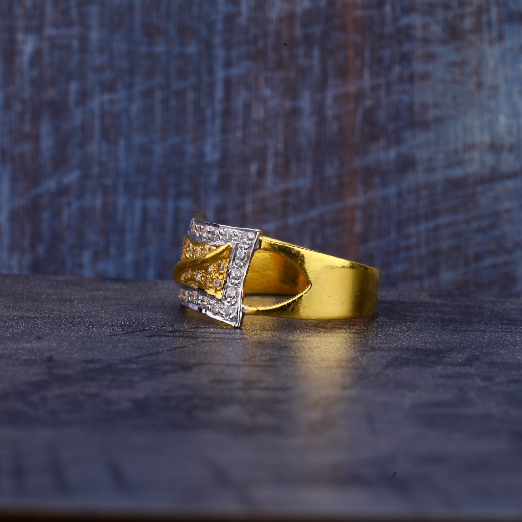 Mens 916 Cz Gold Ring-MR262 - Image 3