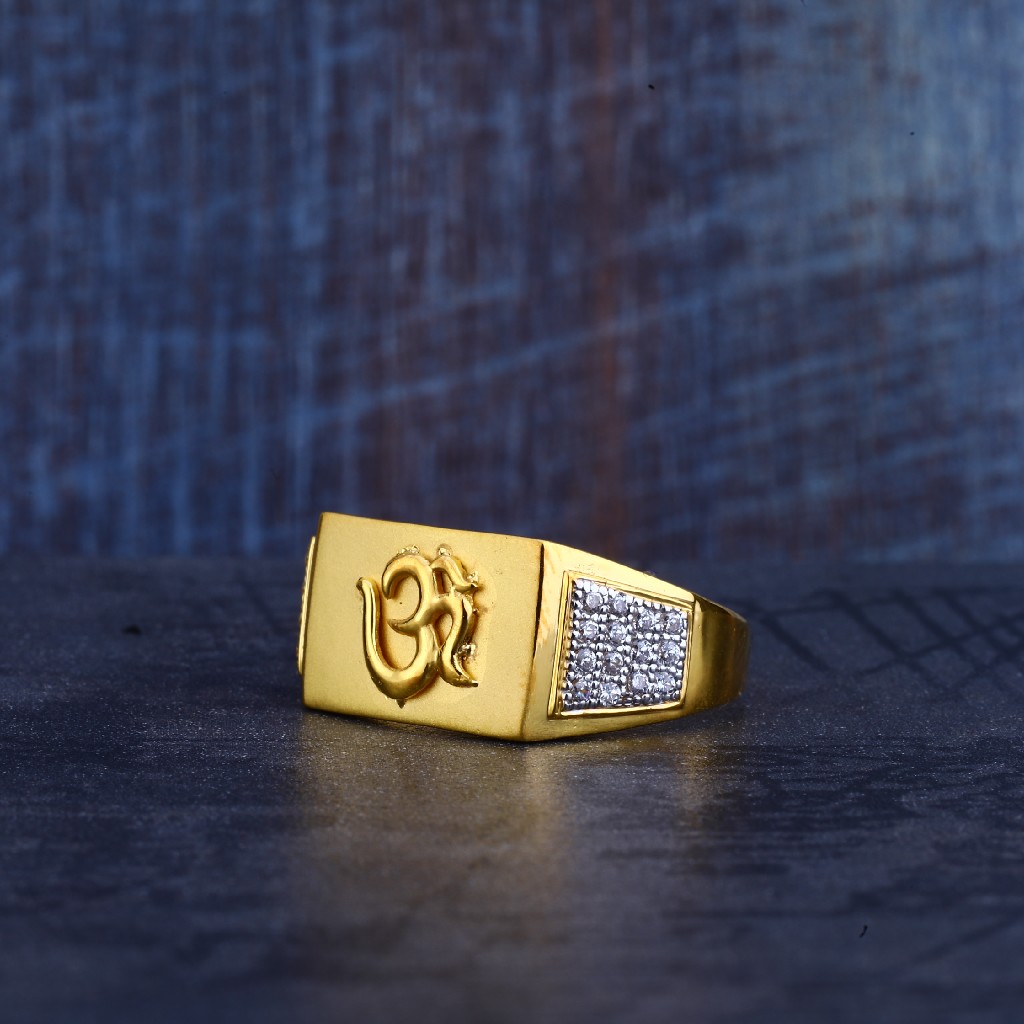 Mens Om Gold Ring-MR235