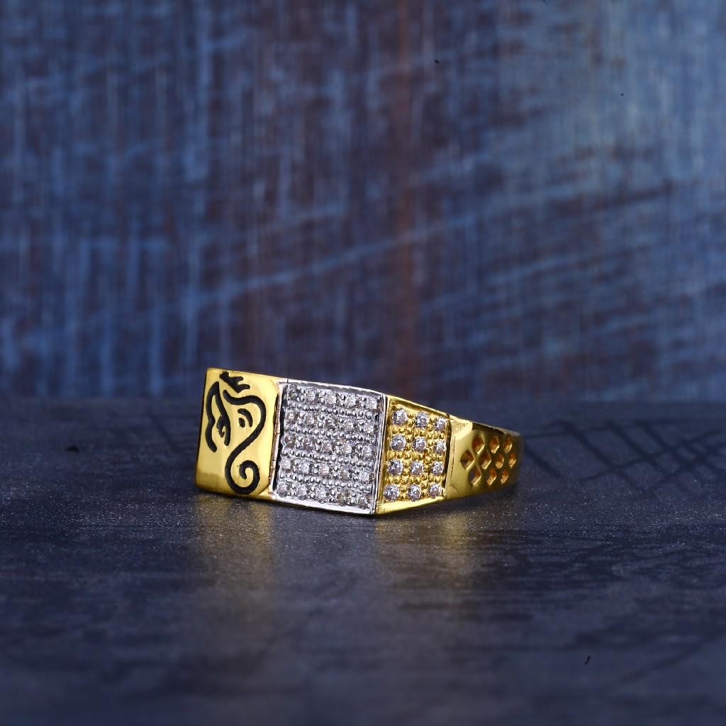 Mens Cz Gold Ring-MR234