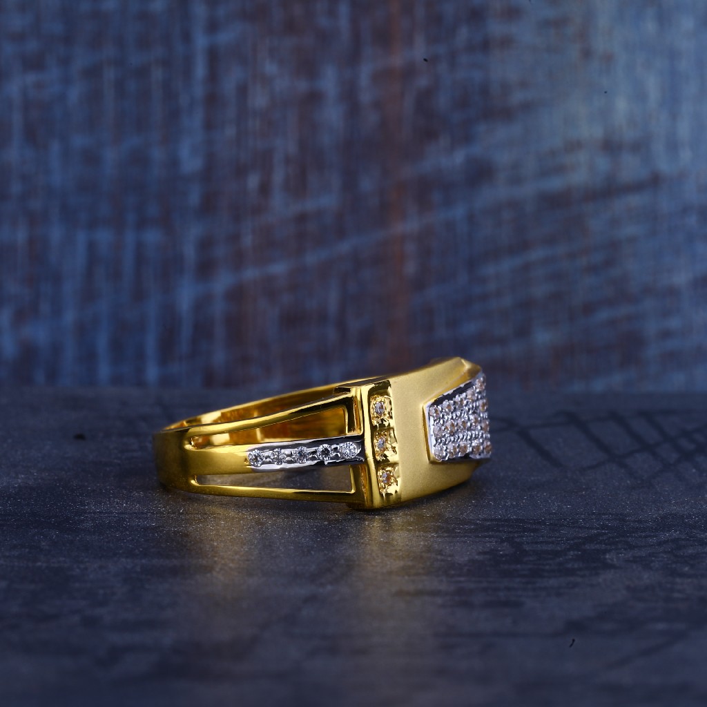 Mens Gold Ring-MR229 - Image 3