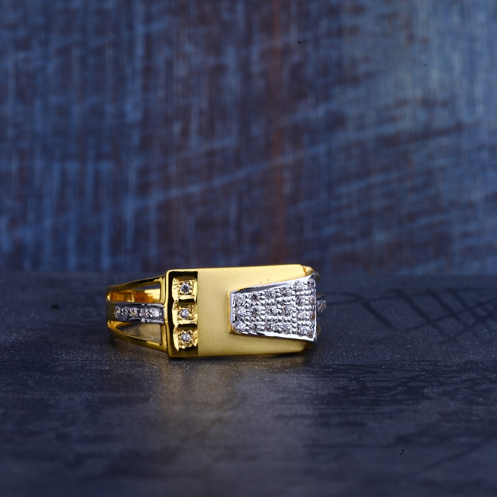 Mens Gold Ring-MR229 - Image 2